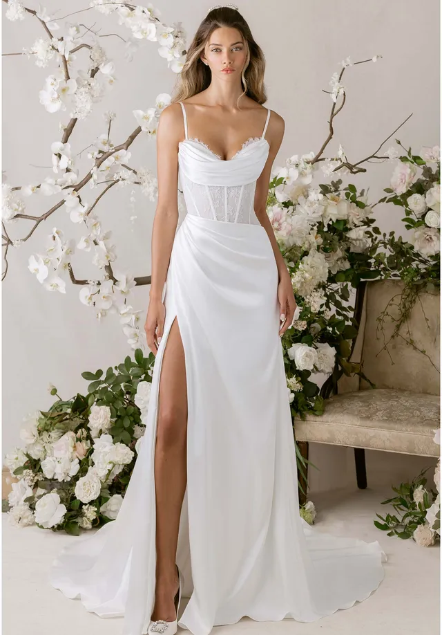 morilee-irina-sheath-brautkleid-aus-satin-mit-spitze image 1
