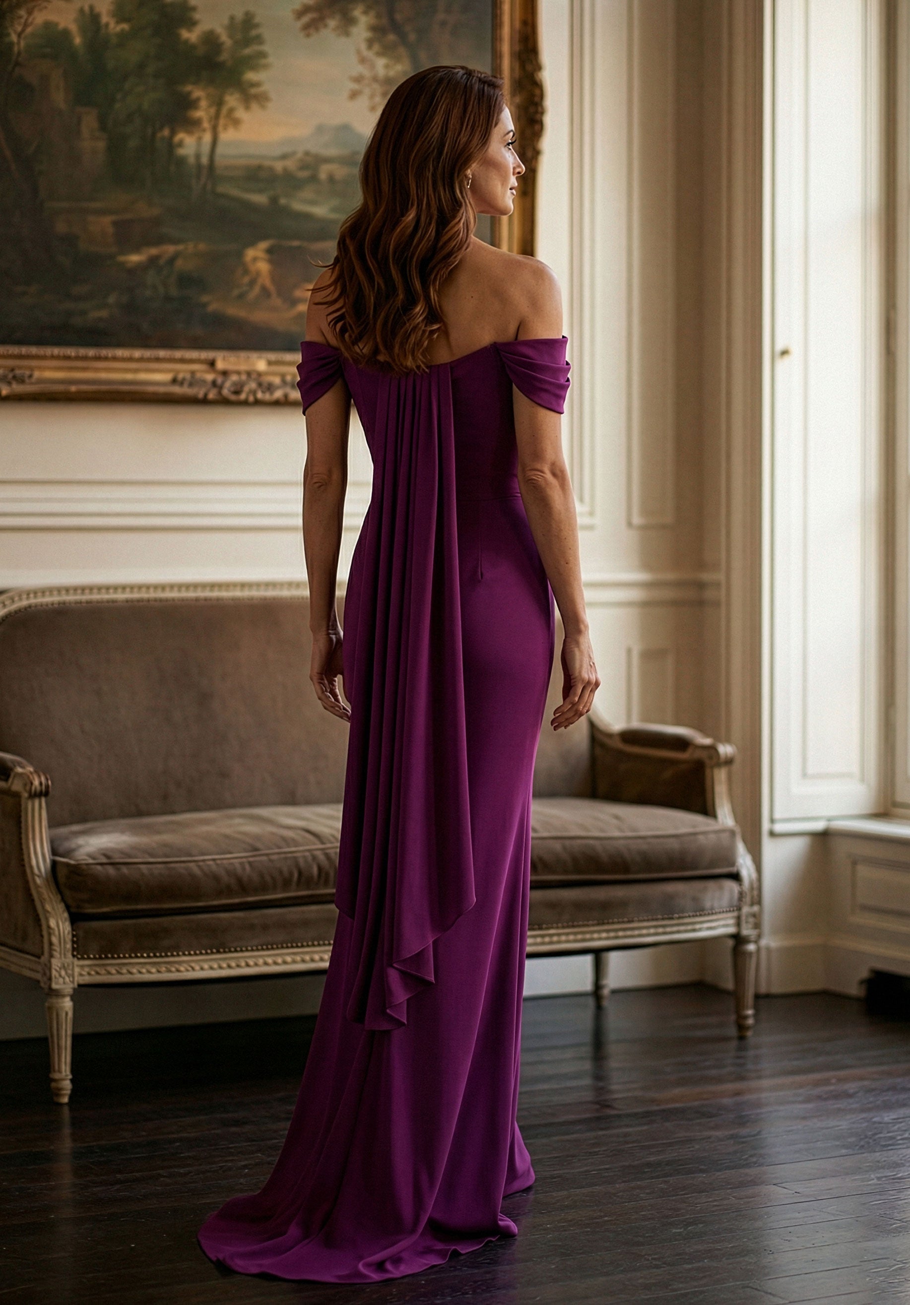 morilee-satin-abendkleid-off-shoulder-sheath-mit-schleifenr-cken image 6