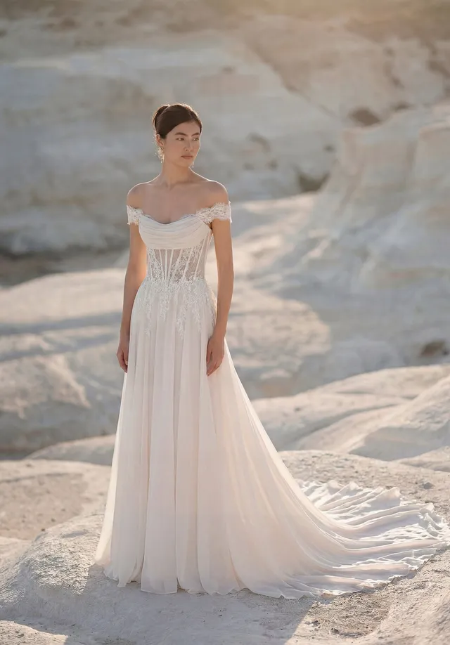 morilee-tanselle-brautkleid-chiffon-mit-chantilly-spitze image 1