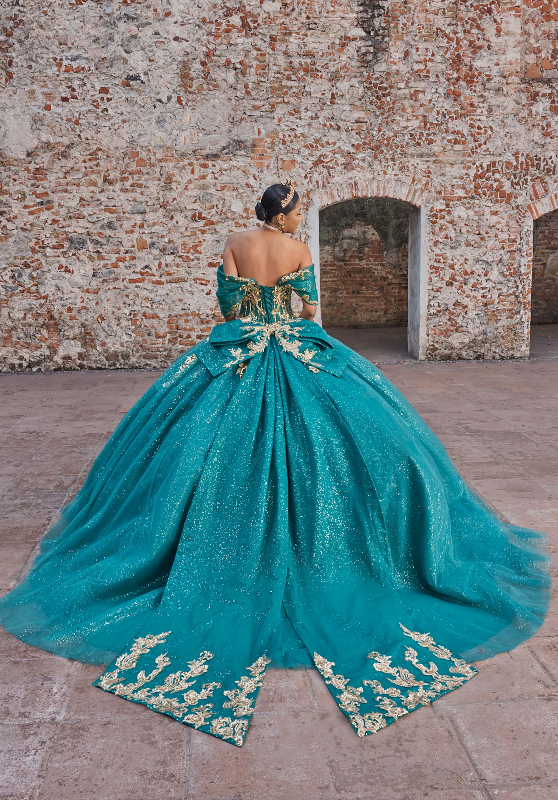 morilee-ariana-quincea-era-kleid-tr-gerloses-ballkleid-mit-glitzer-t-ll image 5