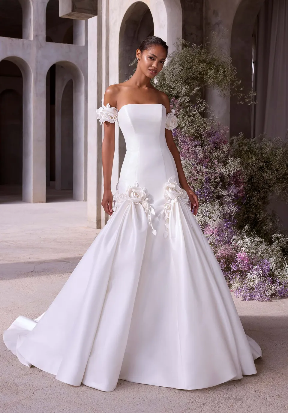 morilee-ophelia-brautkleid-fit-and-flare-mikado-ivory image 1