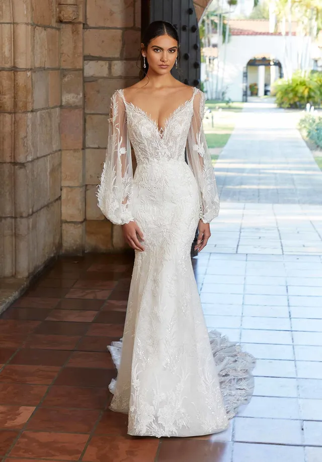morilee-gwendolyn-brautkleid-mermaid-spitze-mit-bischof-rmeln image 1