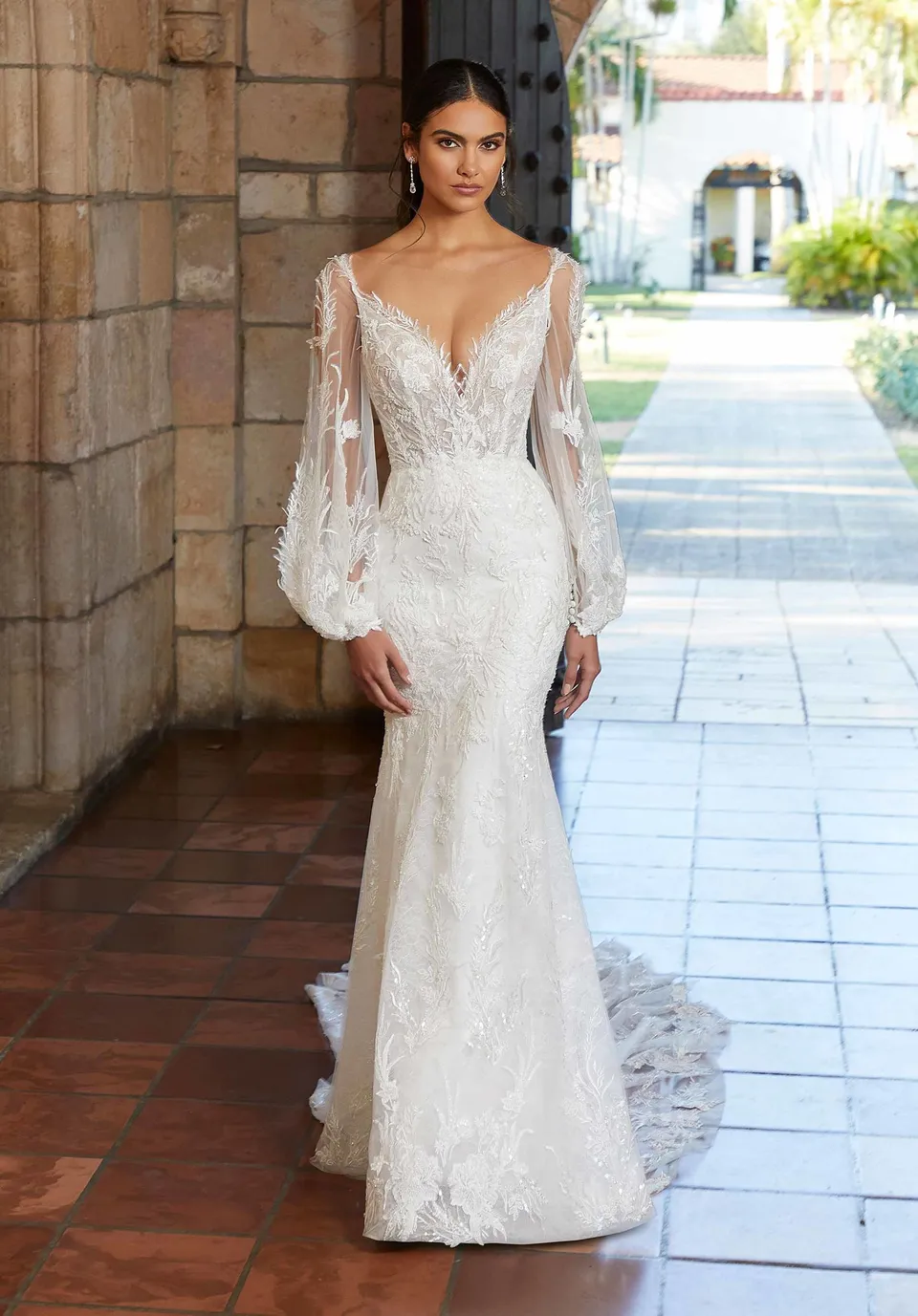 morilee-gwendolyn-brautkleid-mermaid-spitze-mit-bischof-rmeln image 1
