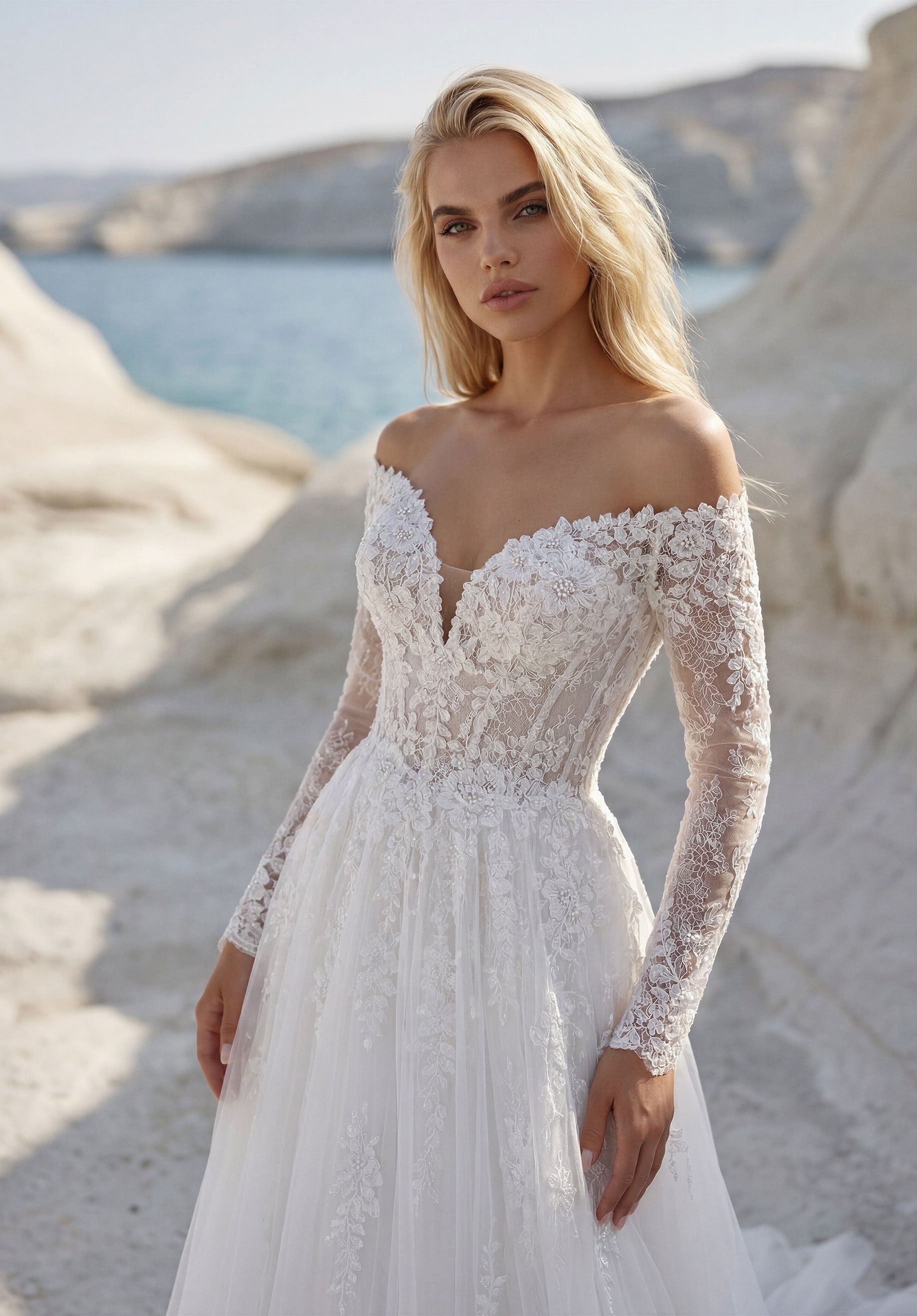 morilee-tulin-brautkleid-a-linie-mit-chantilly-spitze-und-rmeln image 2