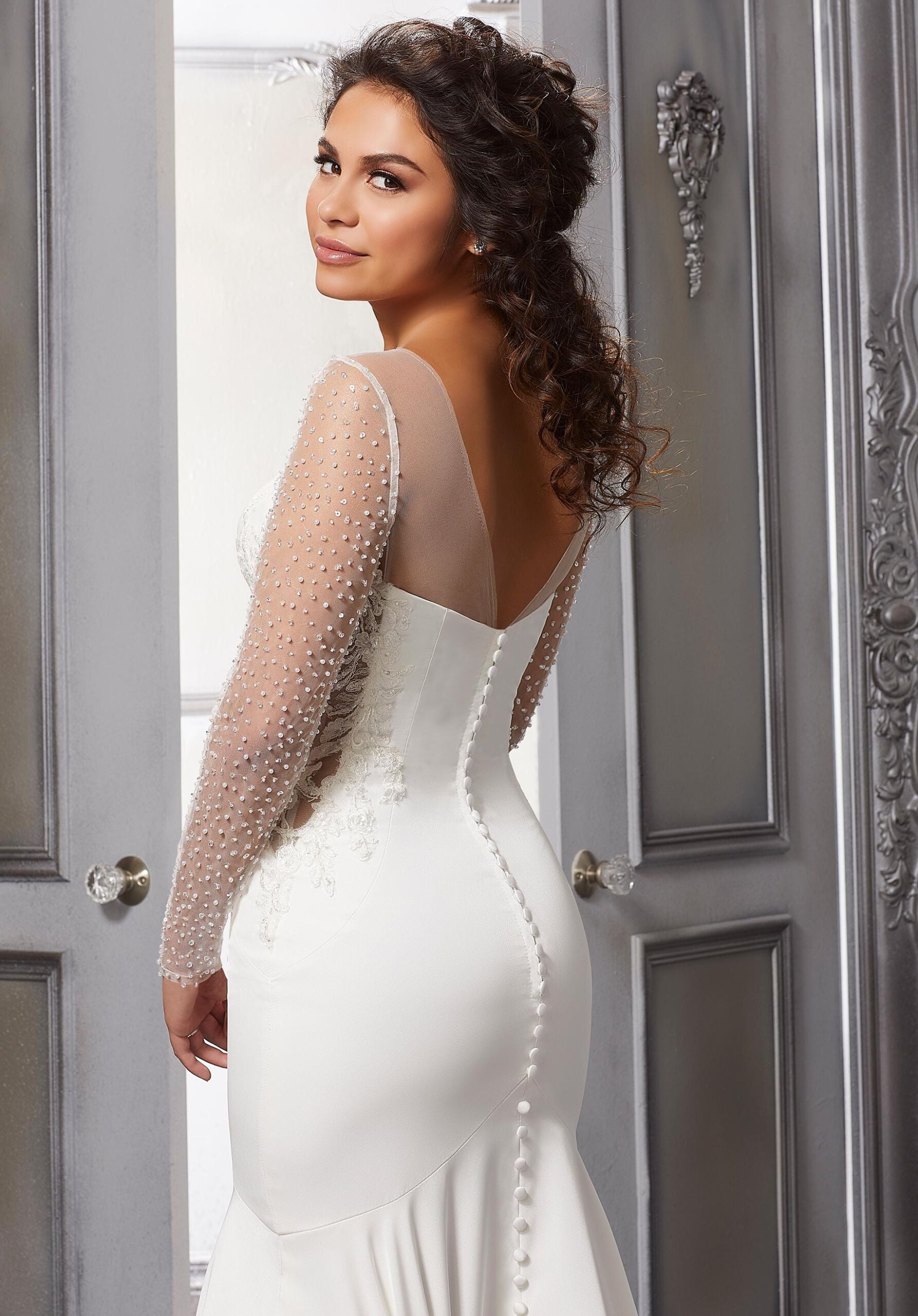 morilee-pearl-and-crystal-beaded-net-sleeves-braut-rmel image 2