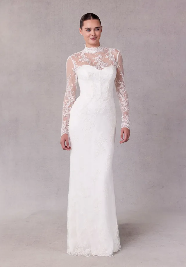 morilee-solara-brautkleid-2-in-1-satin-sheath-mit-spitzen-berkleid image 1