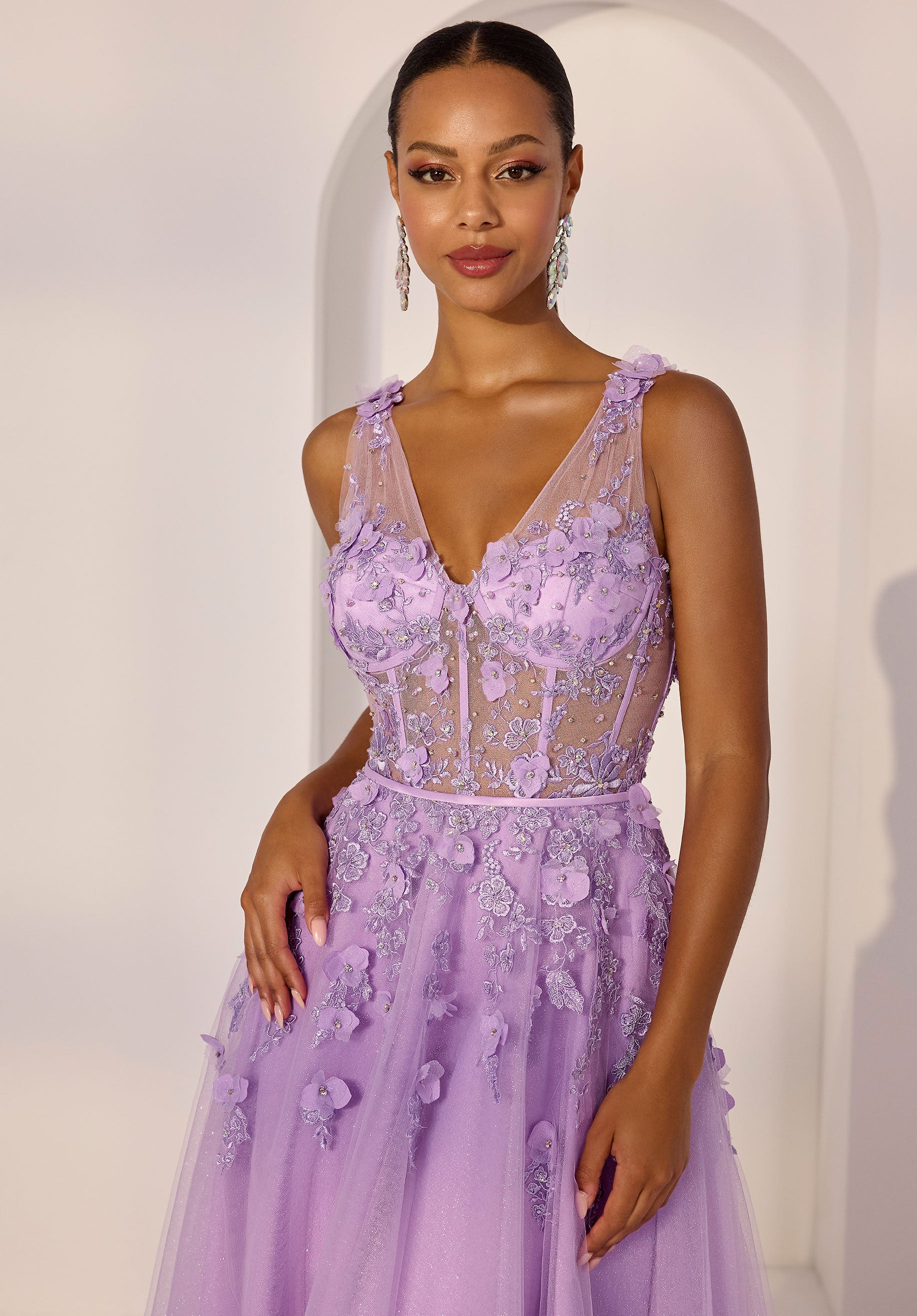 morilee-sheer-corset-3d-floral-a-line-partykleid image 2