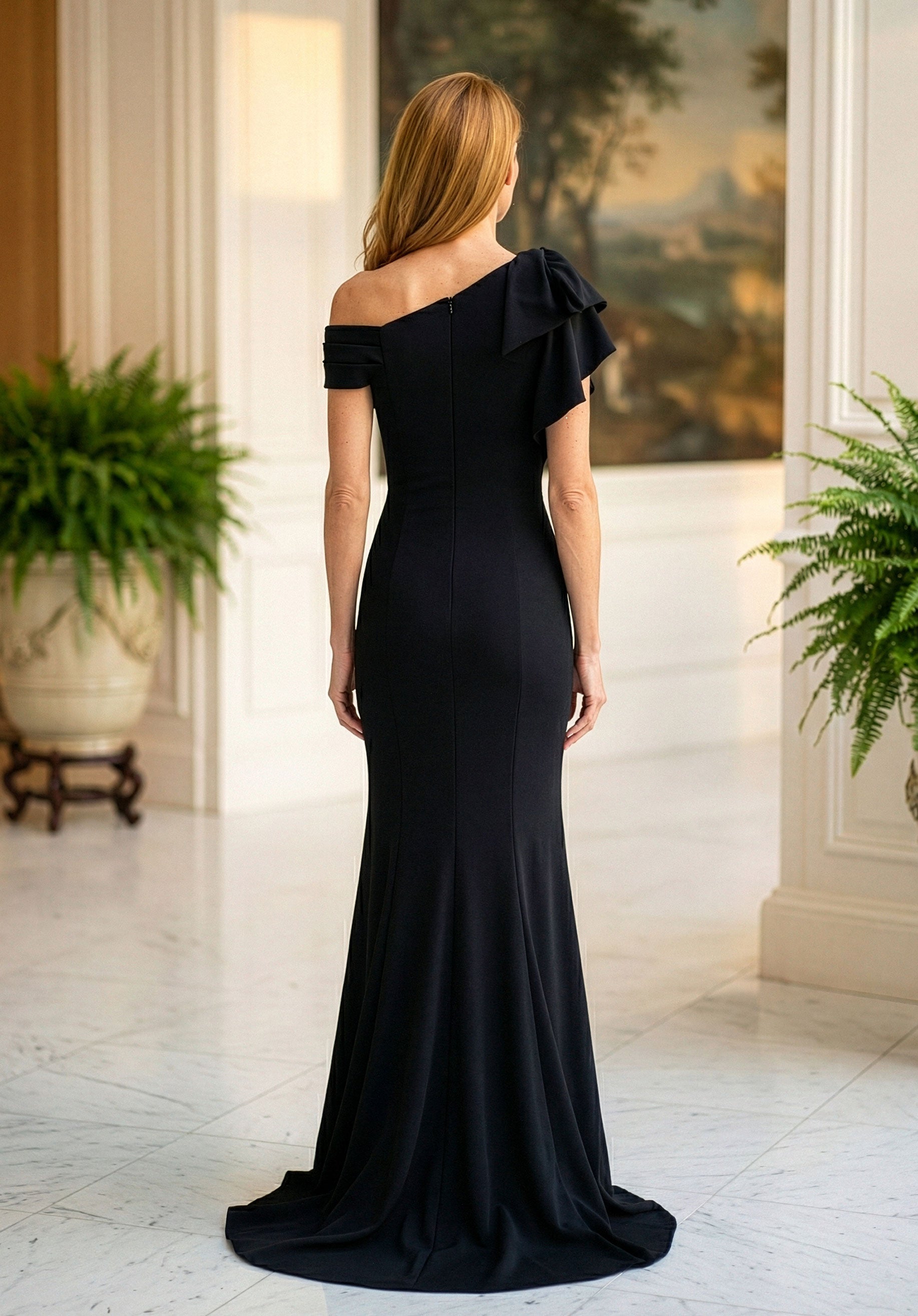 morilee-abendkleid-one-shoulder-stretch-crepe image 2