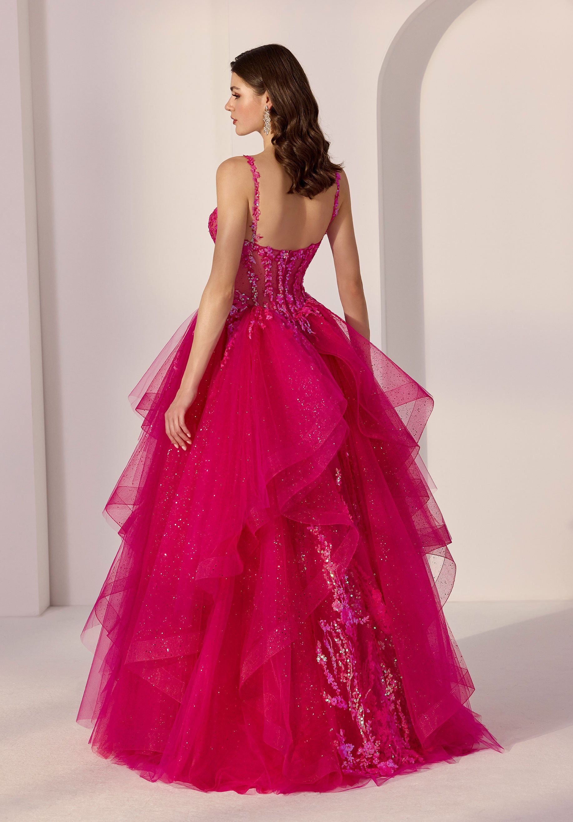 morilee-beaded-lace-corset-glitzer-t-ll-party-ballkleid image 3