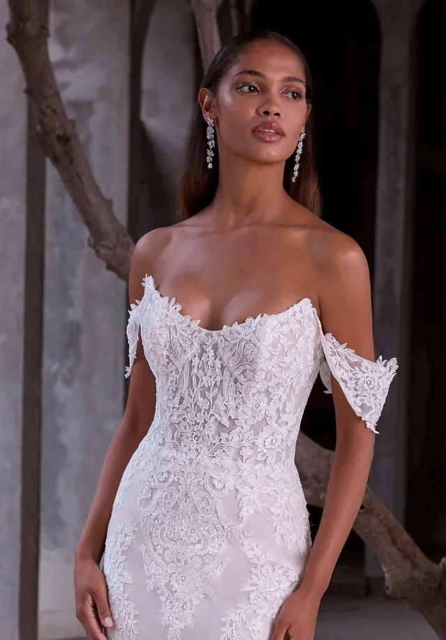 morilee-off-shoulder-kordelspitzen-braut-rmel image 1