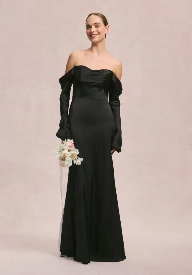 morilee-brautjungfernkleid-aus-luxe-satin-mit-abnehmbaren-rmeln image 1