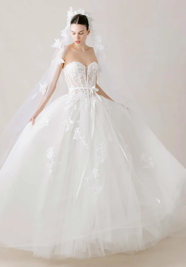 morilee-relev-brautkleid-ballkleid-t-ll-mit-schleife image 1