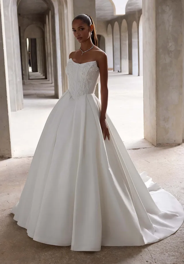 morilee-lyra-brautkleid-ballkleid-mit-perlendrapierung-und-3d-bl-ten image 1