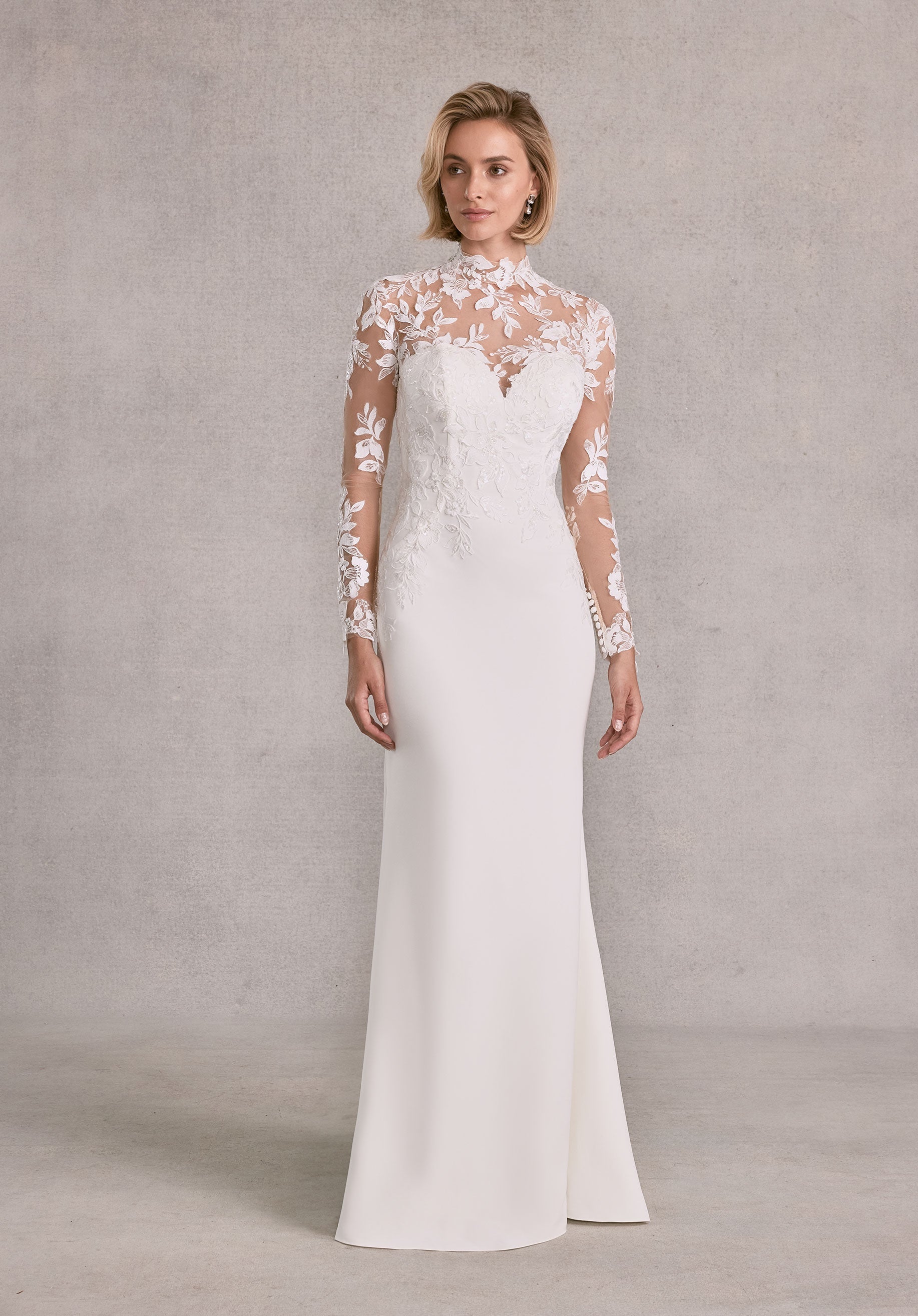 morilee-savina-brautkleid-fit-flare-wildflower-mit-illusions-ausschnitt image 1