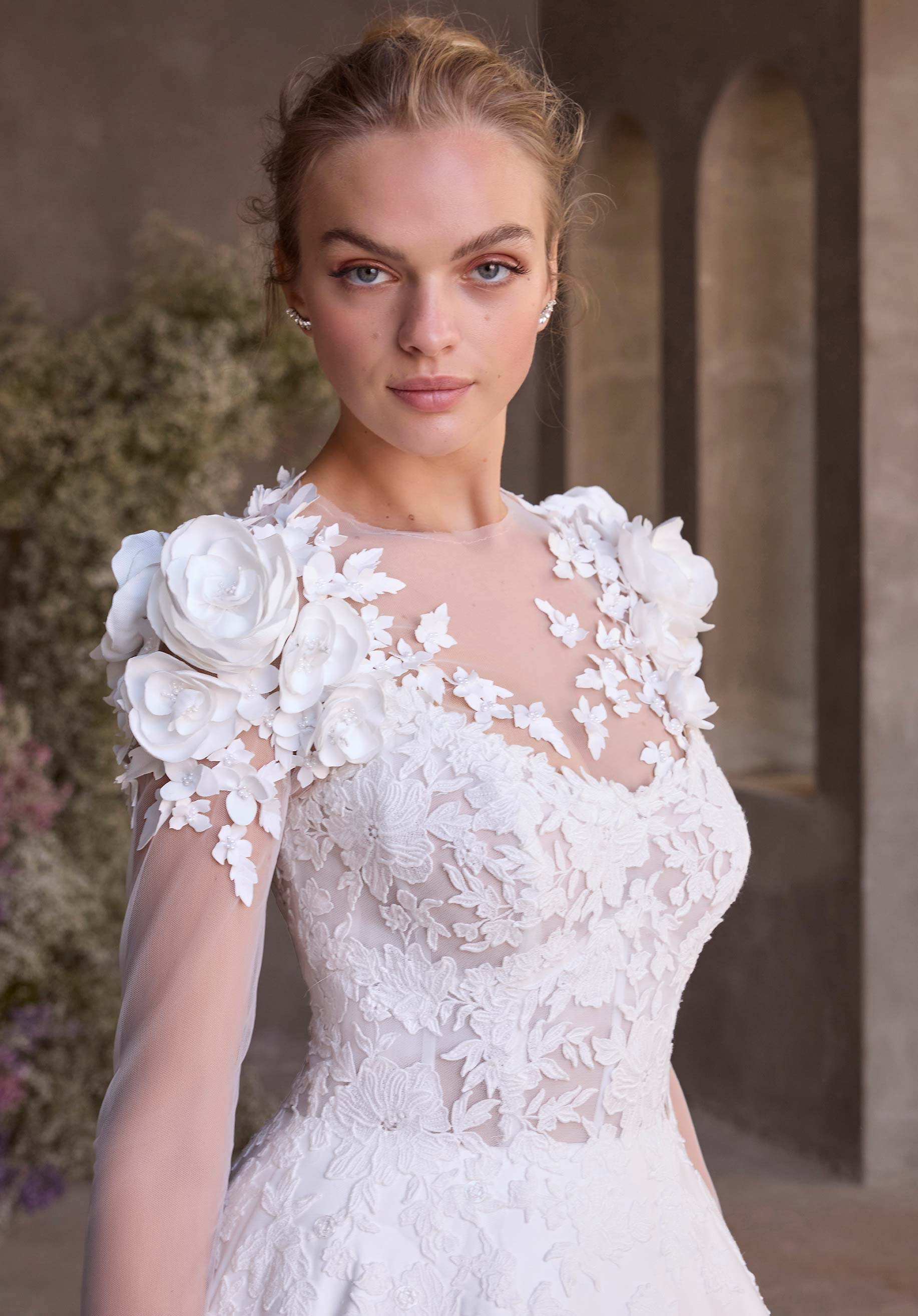 morilee-clio-brautkleid-ballkleid-spitze-satin-mit-3d-bl-te image 4