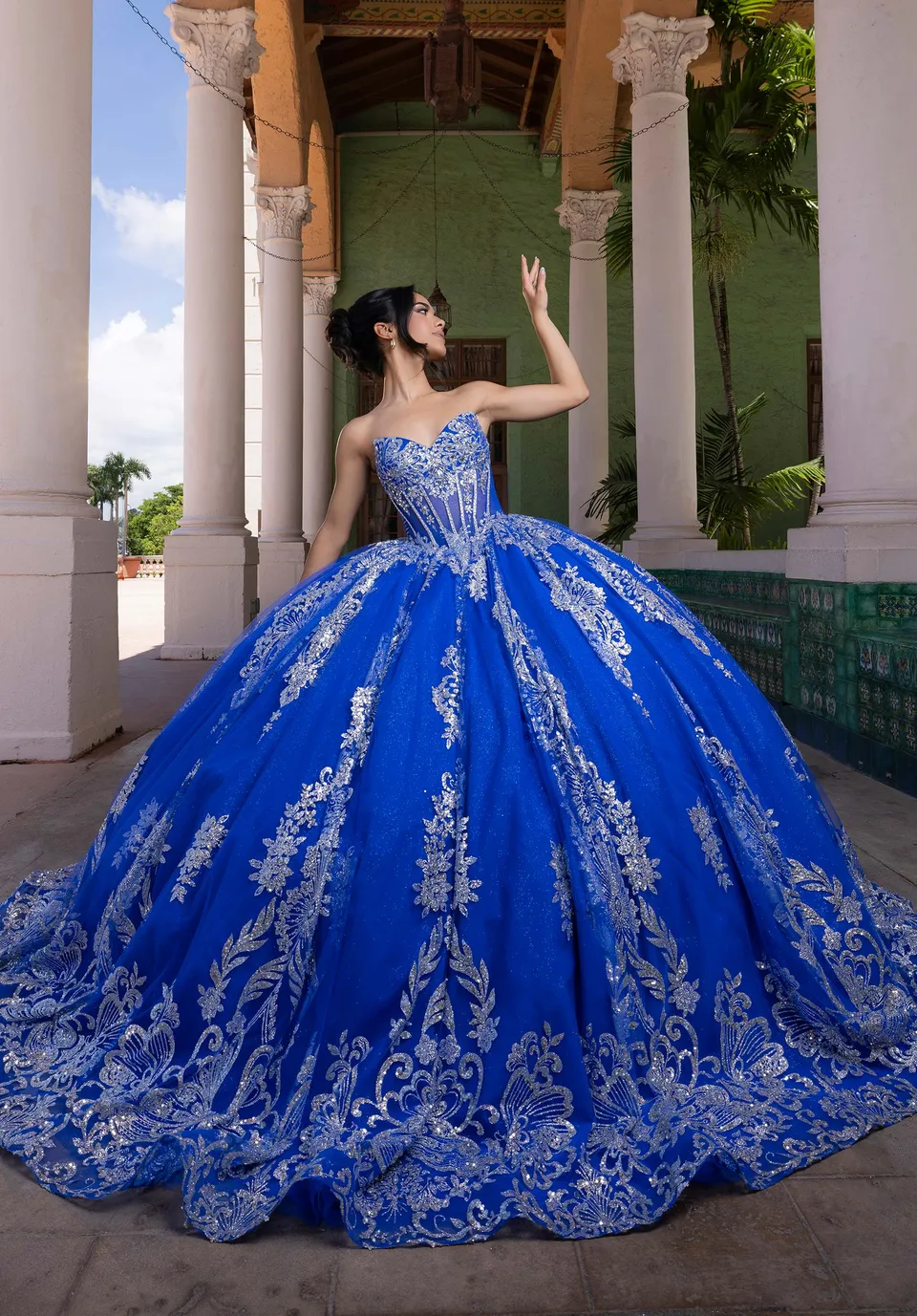 morilee-bonnie-quincea-era-ballkleid-glitzer-t-ll-cat-eye image 1