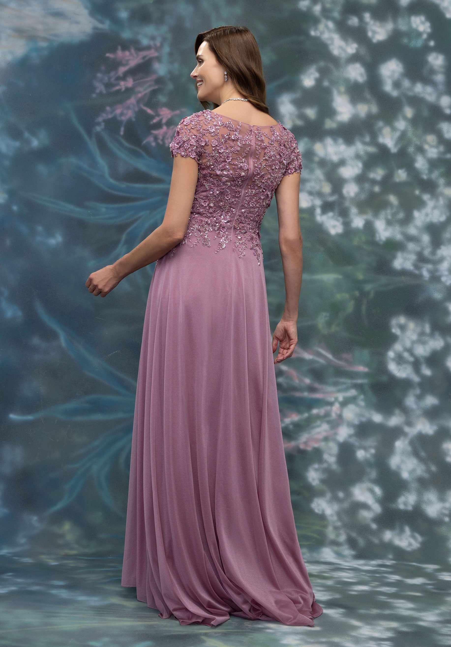 morilee-abendkleid-a-linie-chiffon-mit-kurzarm-3d-florals-und-handbeading image 5