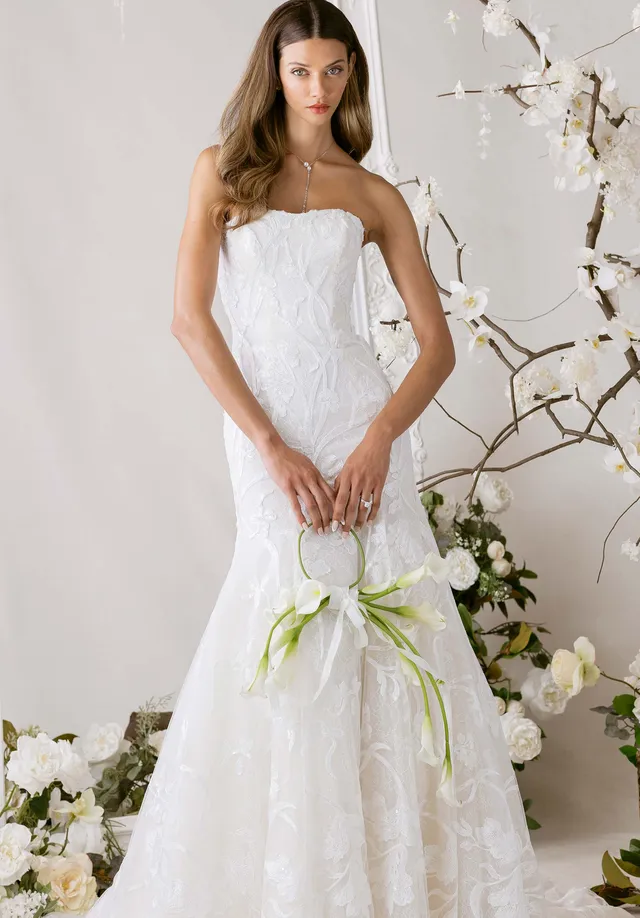 morilee-menag-s-fit-and-flare-brautkleid-chantilly-spitze image 1