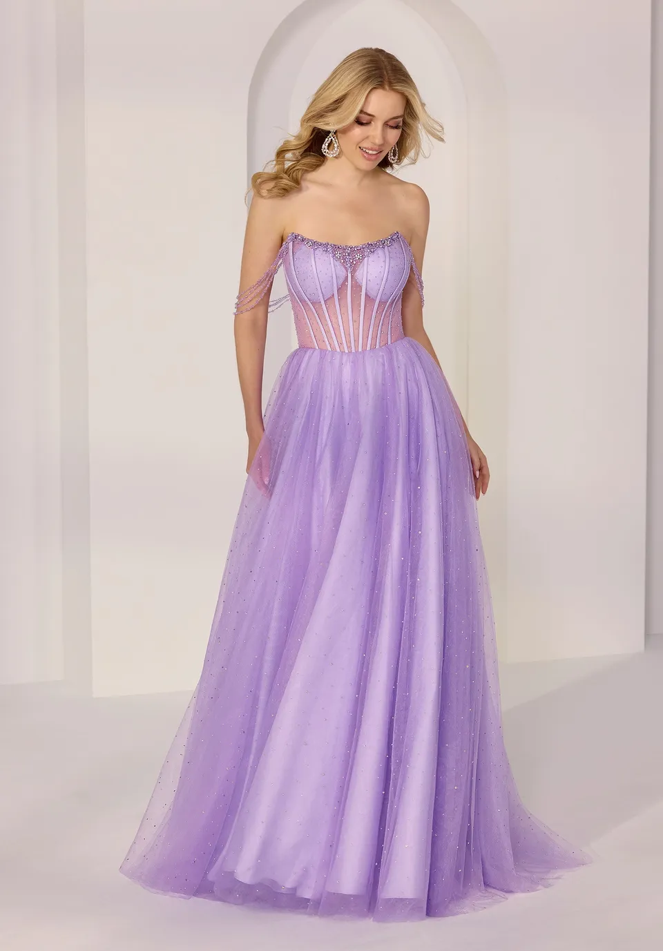 morilee-glitter-t-ll-partykleid-mit-perlen-corset image 1