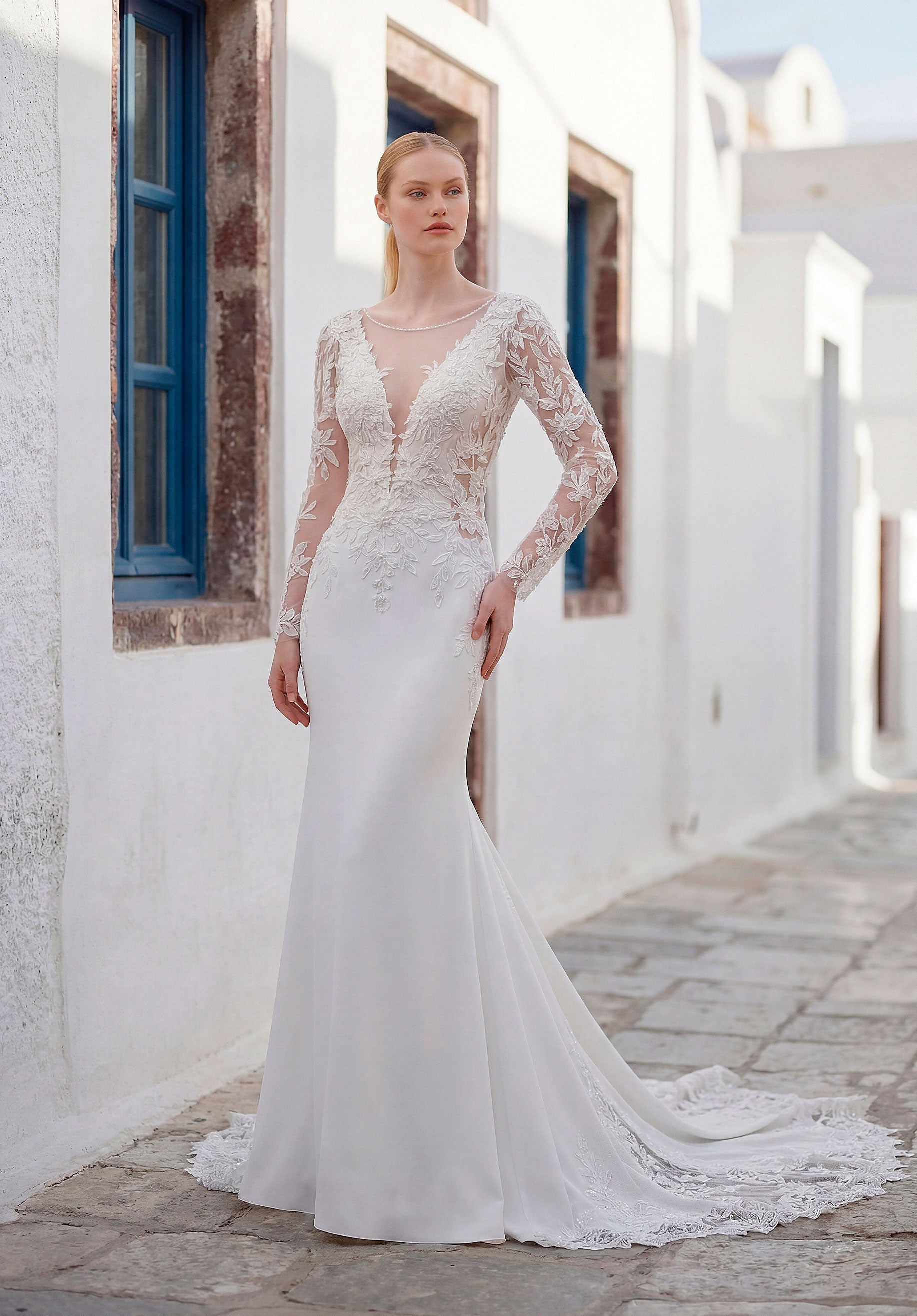 morilee-tiviane-brautkleid-langarm-spitze-crepe image 1