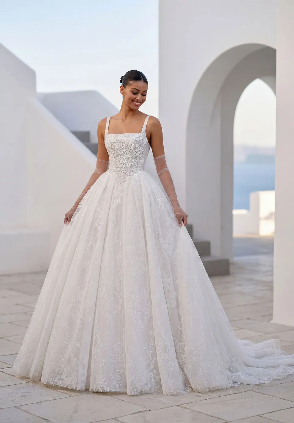 morilee-talis-brautkleid-ballgown-mit-chantilly-spitze image 1
