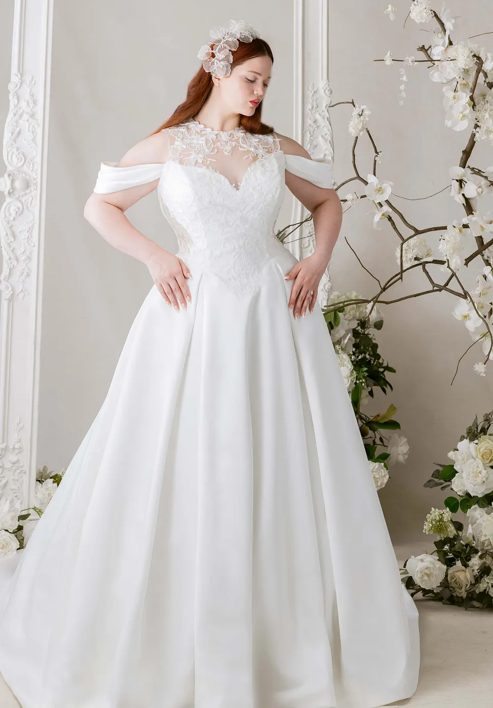 morilee-wren-brautkleid-mit-abnehmbaren-off-shoulder-rmeln image 1