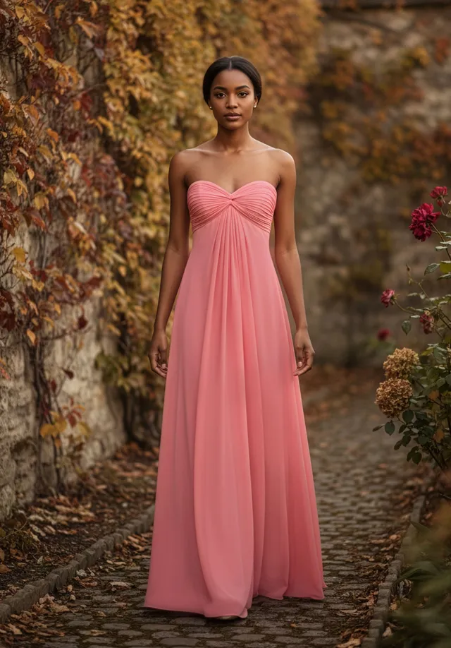 morilee-chiffon-brautjungfernkleid-mit-halstuch image 1