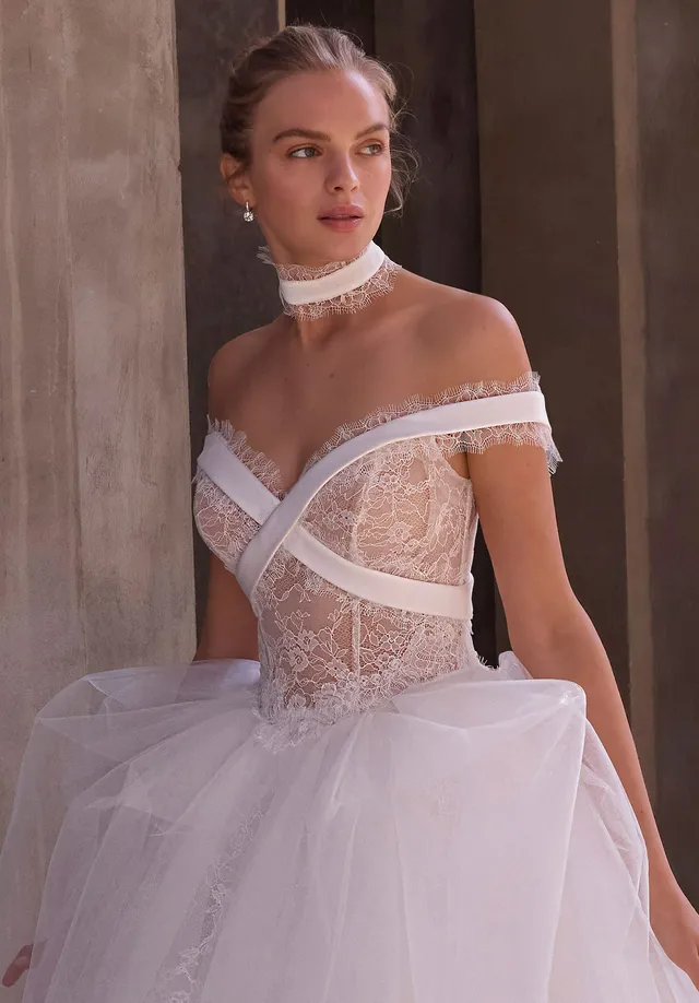 morilee-choker-eyelash-spitze-aus-lace-und-satin-braut-halsband image 1