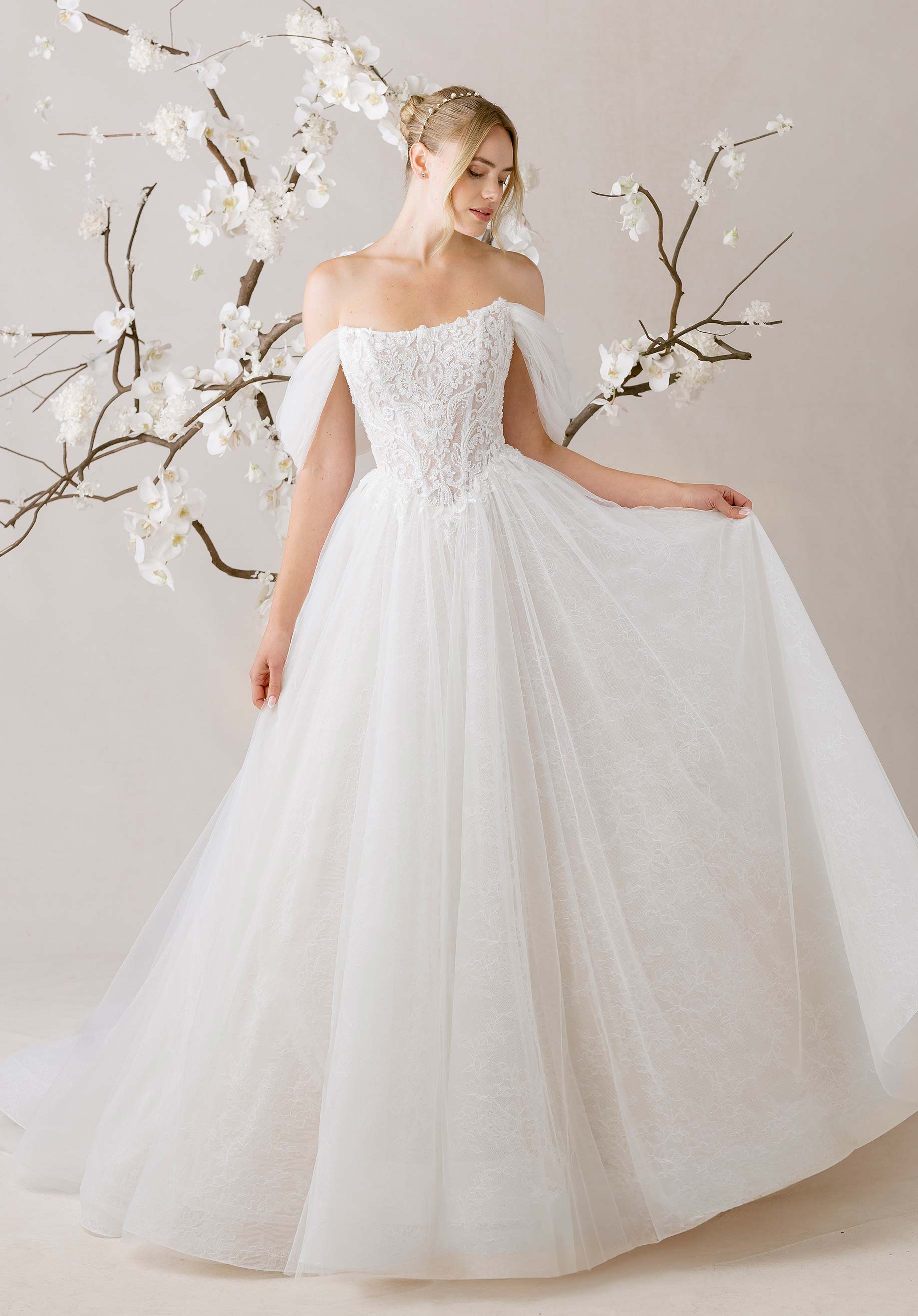 morilee-no-mi-brautkleid-ballkleid-mit-abnehmbaren-t-ll-rmeln image 1