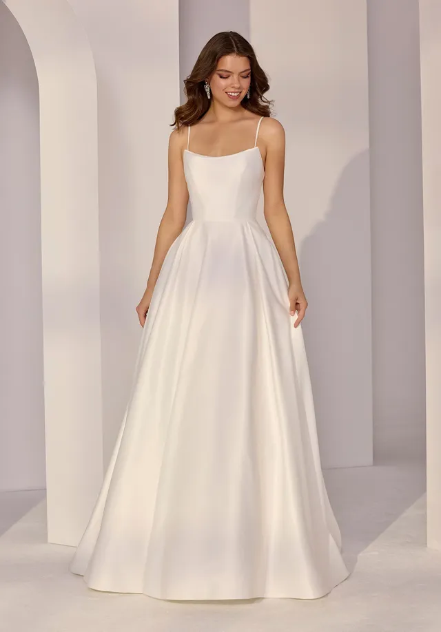 morilee-lamour-satin-partykleid-mit-taschen image 1
