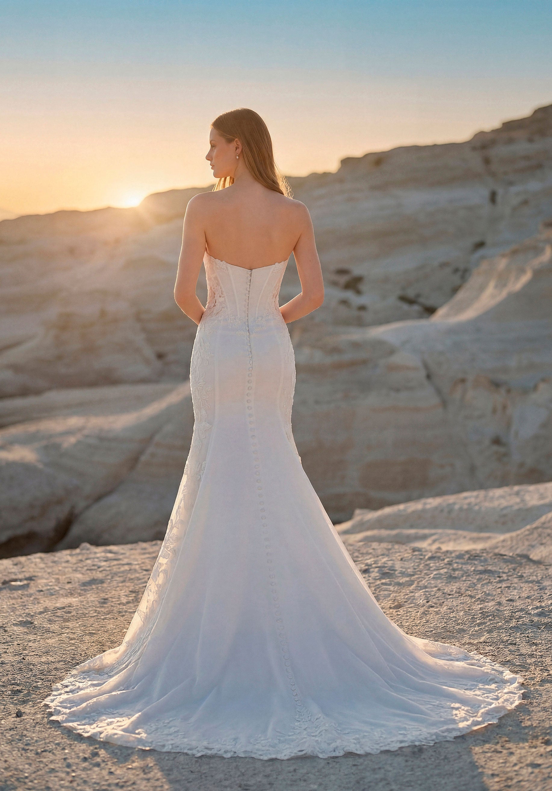 morilee-tiar-brautkleid-meerjungfrau-stretch-cr-pe-mit-spitze image 4