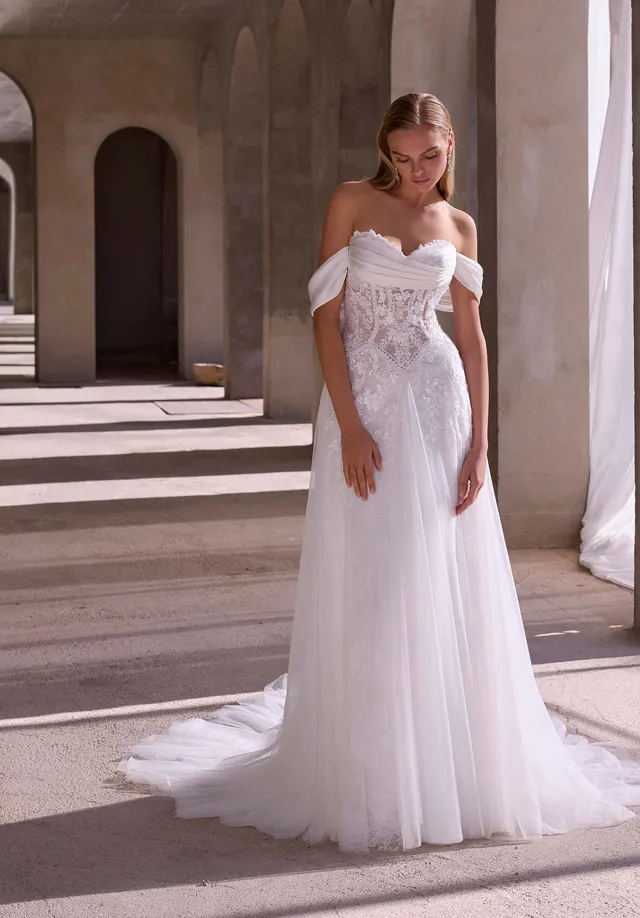 morilee-xenia-brautkleid-a-linie-t-ll-mit-abnehmbaren-satin-rmeln-ivory-honey image 1