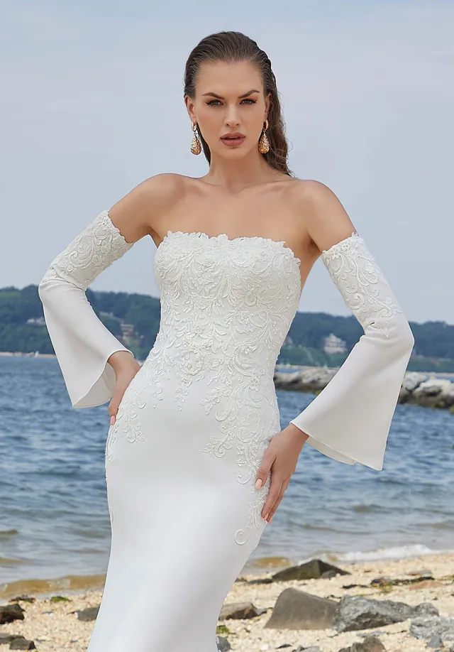 morilee-bolero-glocken-rmel-crepe-mit-kristall-stickerei image 1