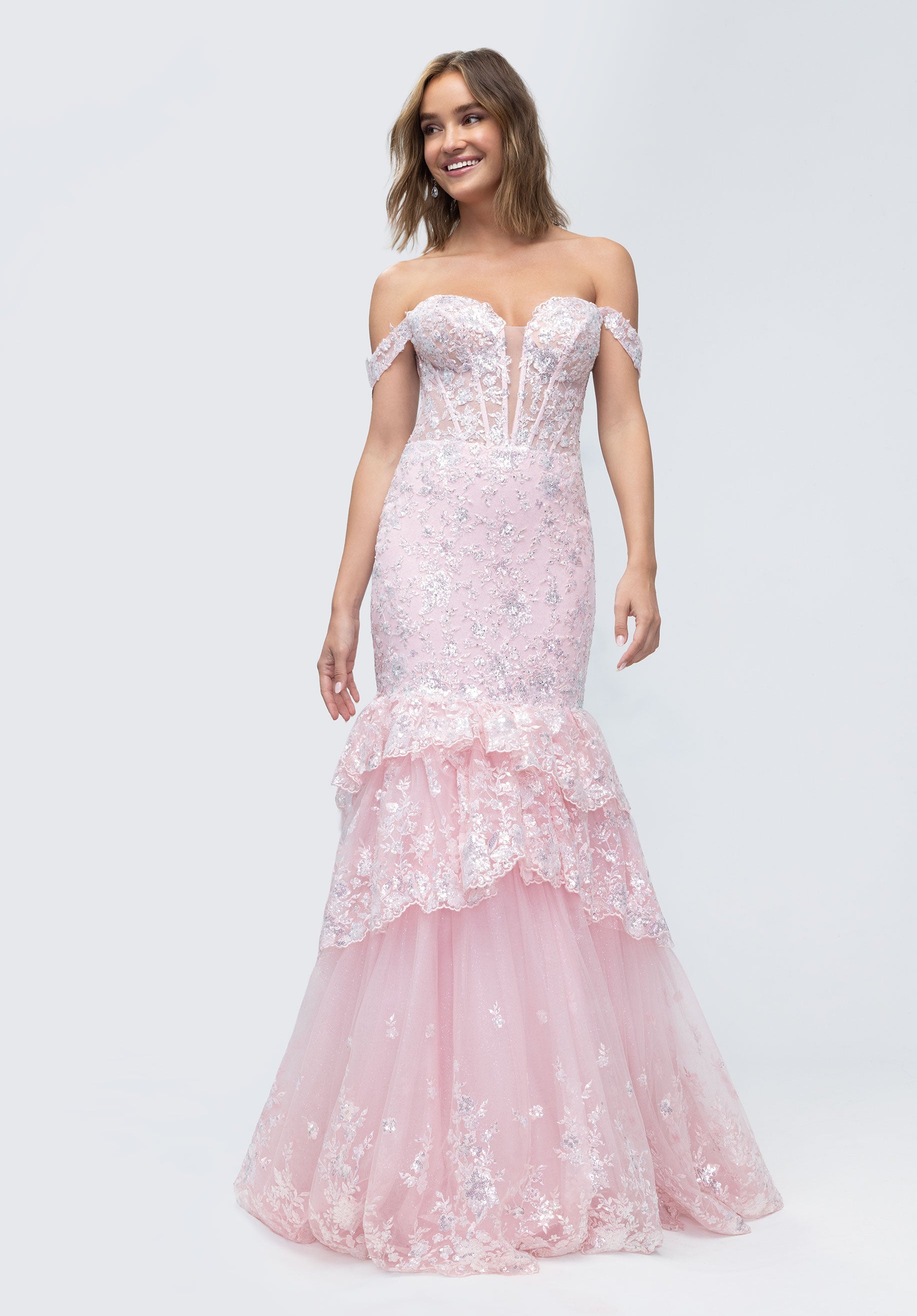 morilee-mermaid-partykleid-sweetheart-glitzer-t-ll image 1