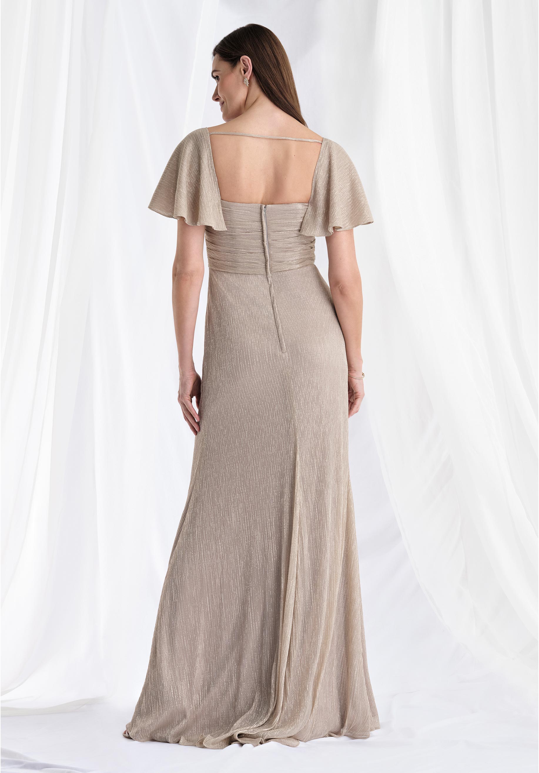morilee-metallic-strick-abendkleid-drapiert-schlitz image 7