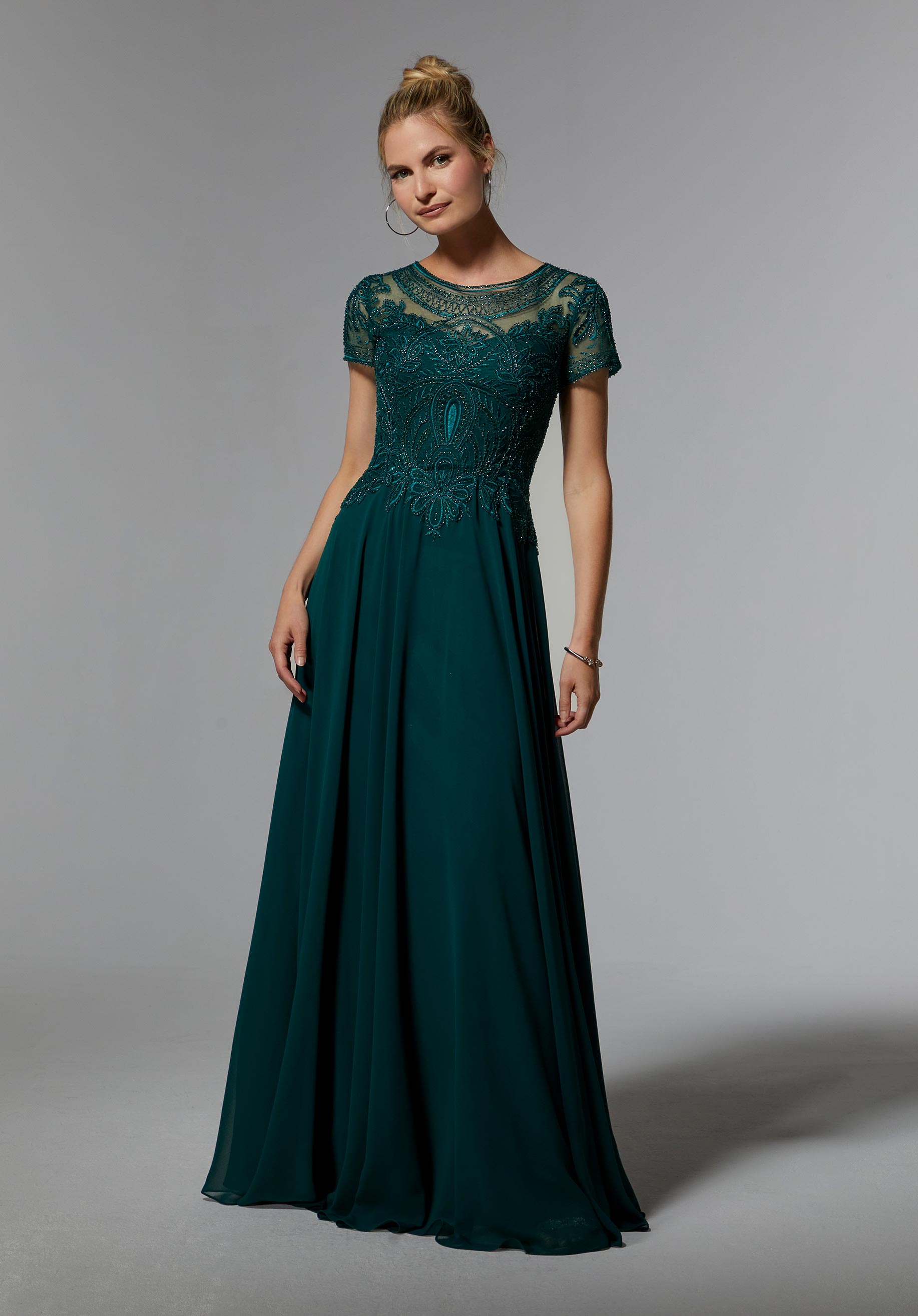 morilee-chiffon-abendkleid-mit-perlen-netz-bodice-und-illusionsr-cken image 1