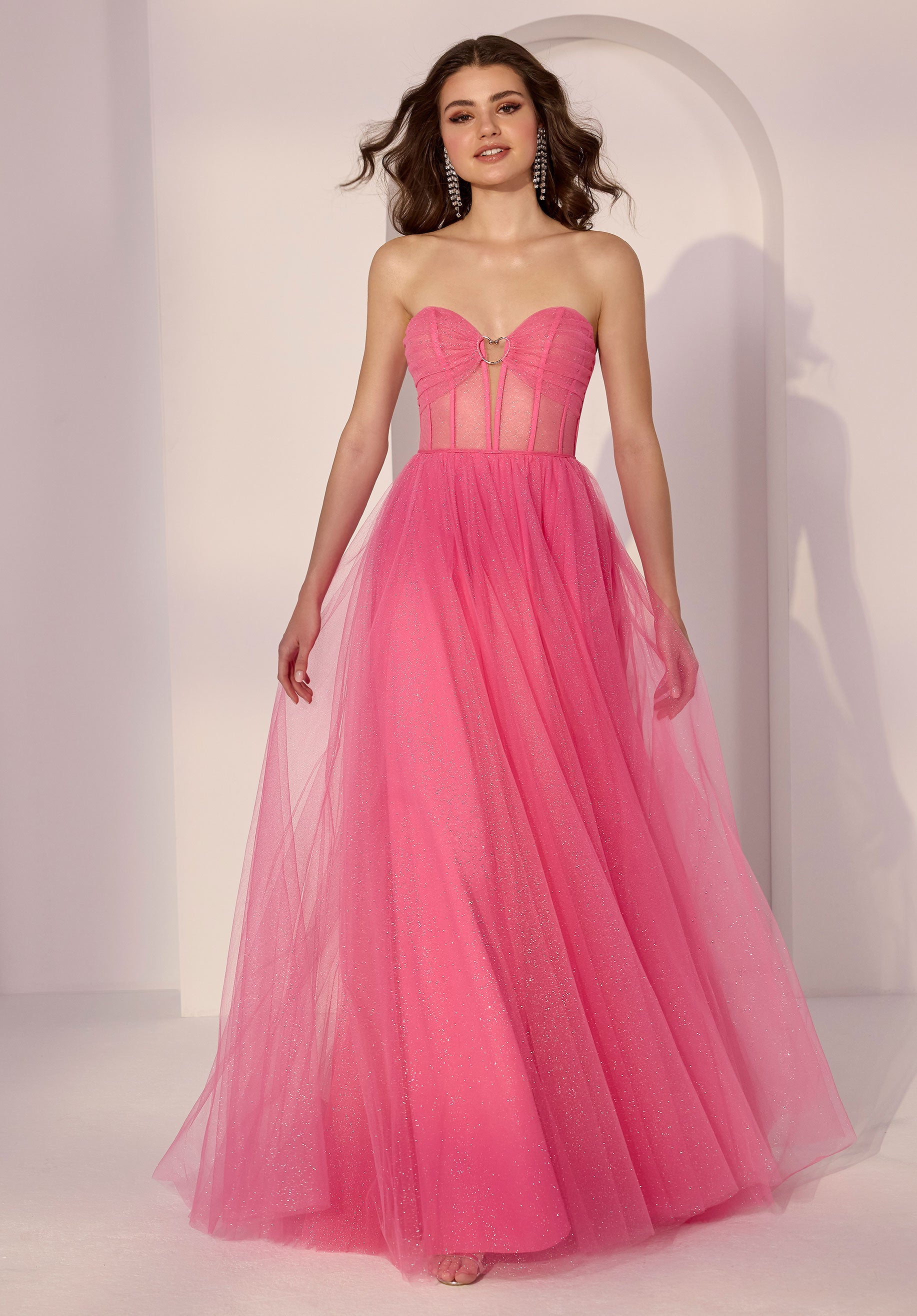 morilee-party-minikleid-a-linie-glitzer-t-ll-mit-chrome-herz-und-schlitz image 3