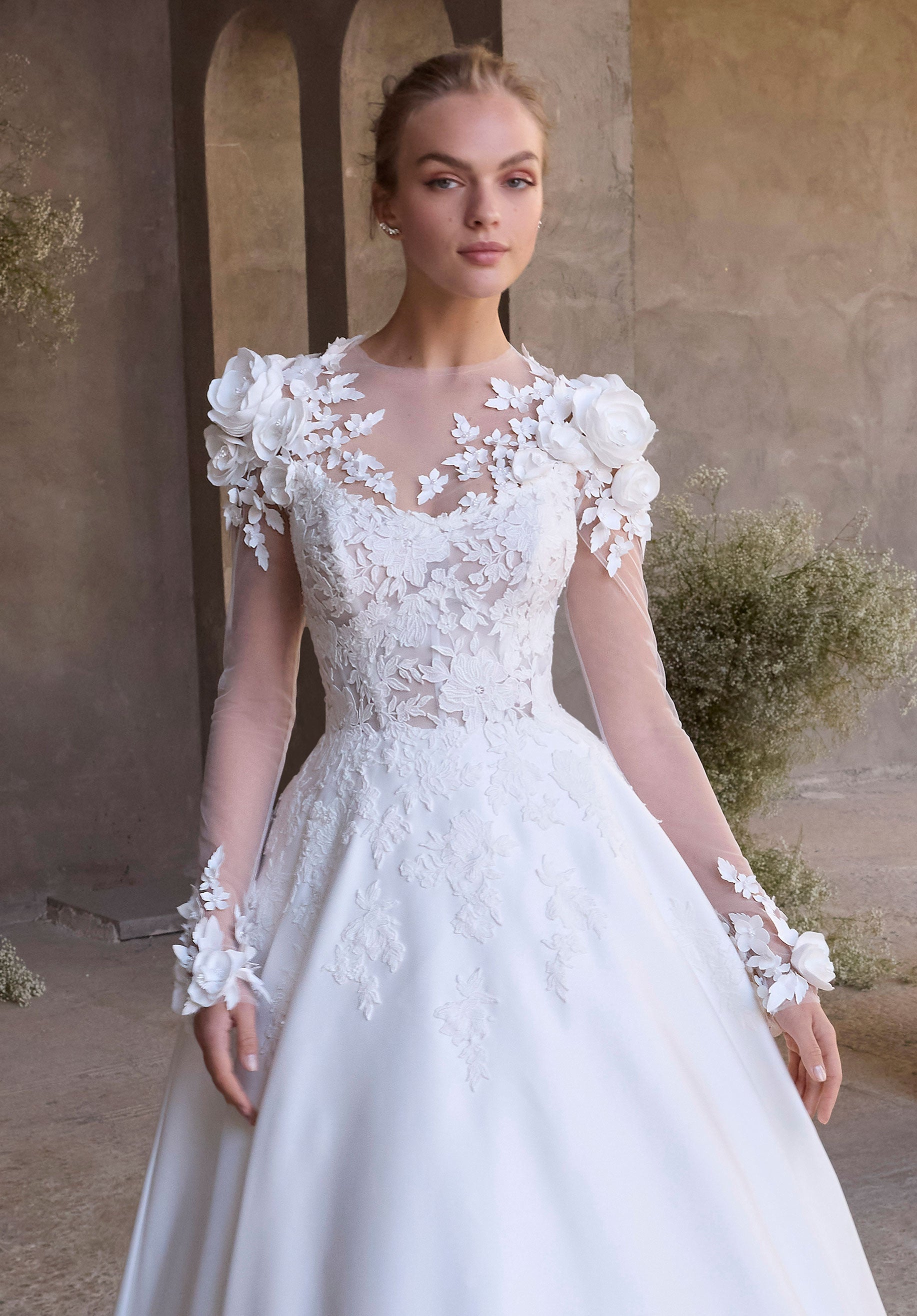 morilee-hand-cut-floral-tulle-t-shirt-braut-top image 1