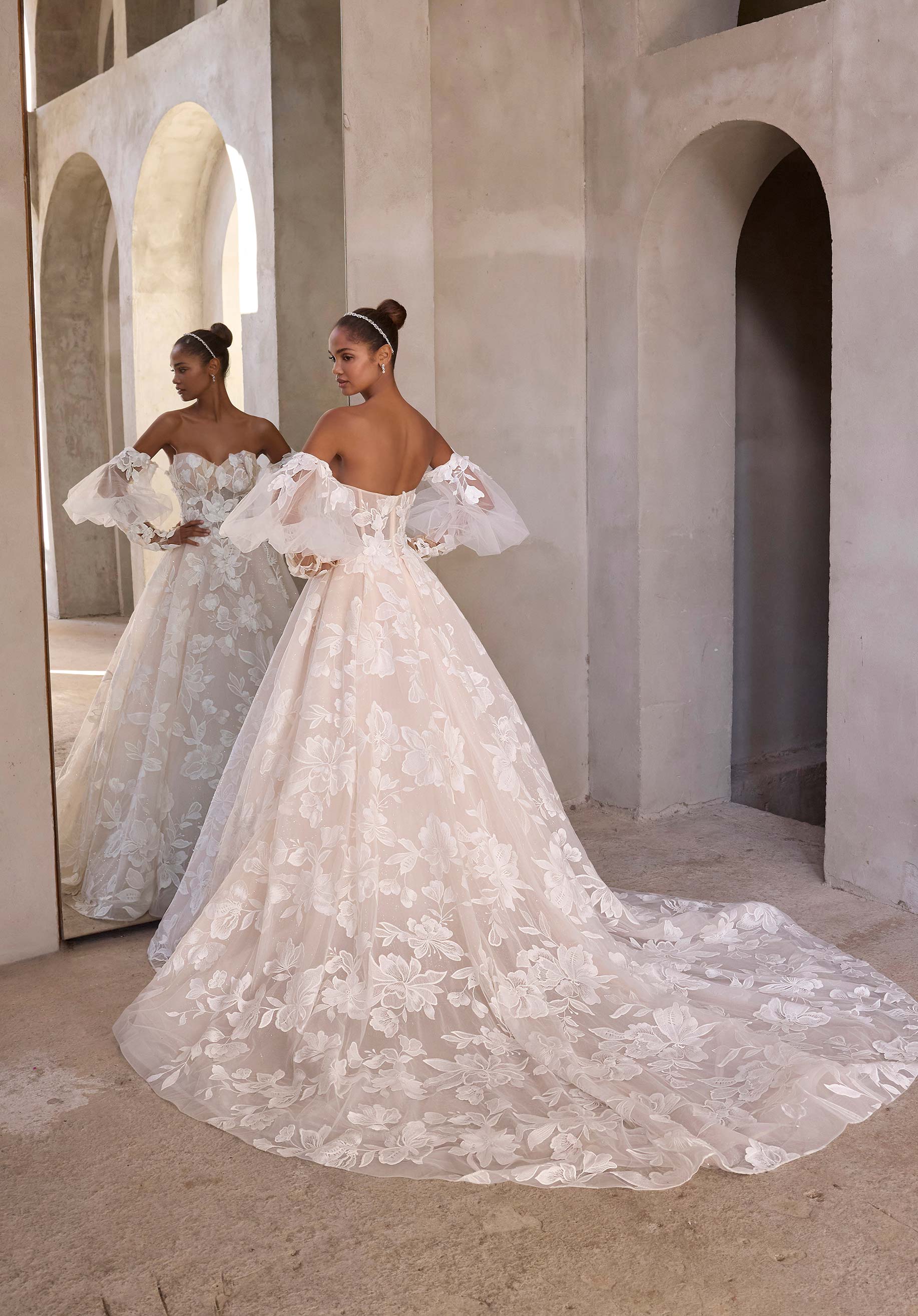 morilee-rodyn-t-ll-ballkleid-brautkleid-mit-puff-rmeln image 7