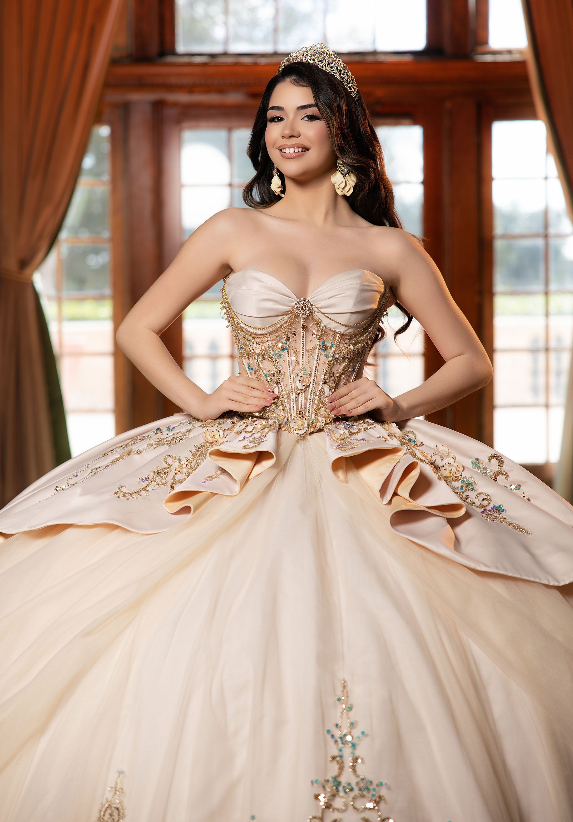 morilee-celina-quincea-era-kleid-3-teilig-mit-t-ll-ballrock image 4
