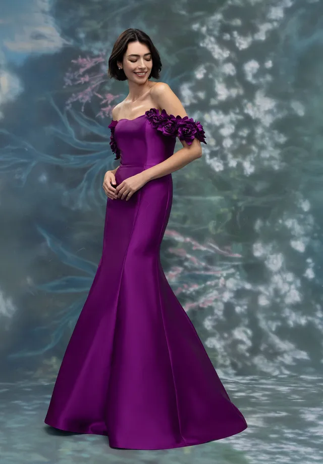 morilee-meerjungfrau-abendkleid-mikado-off-shoulder-3d-blumen image 1