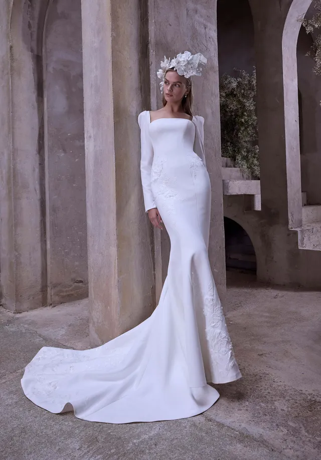 morilee-zephira-fit-and-flare-brautkleid-mit-berrock image 1
