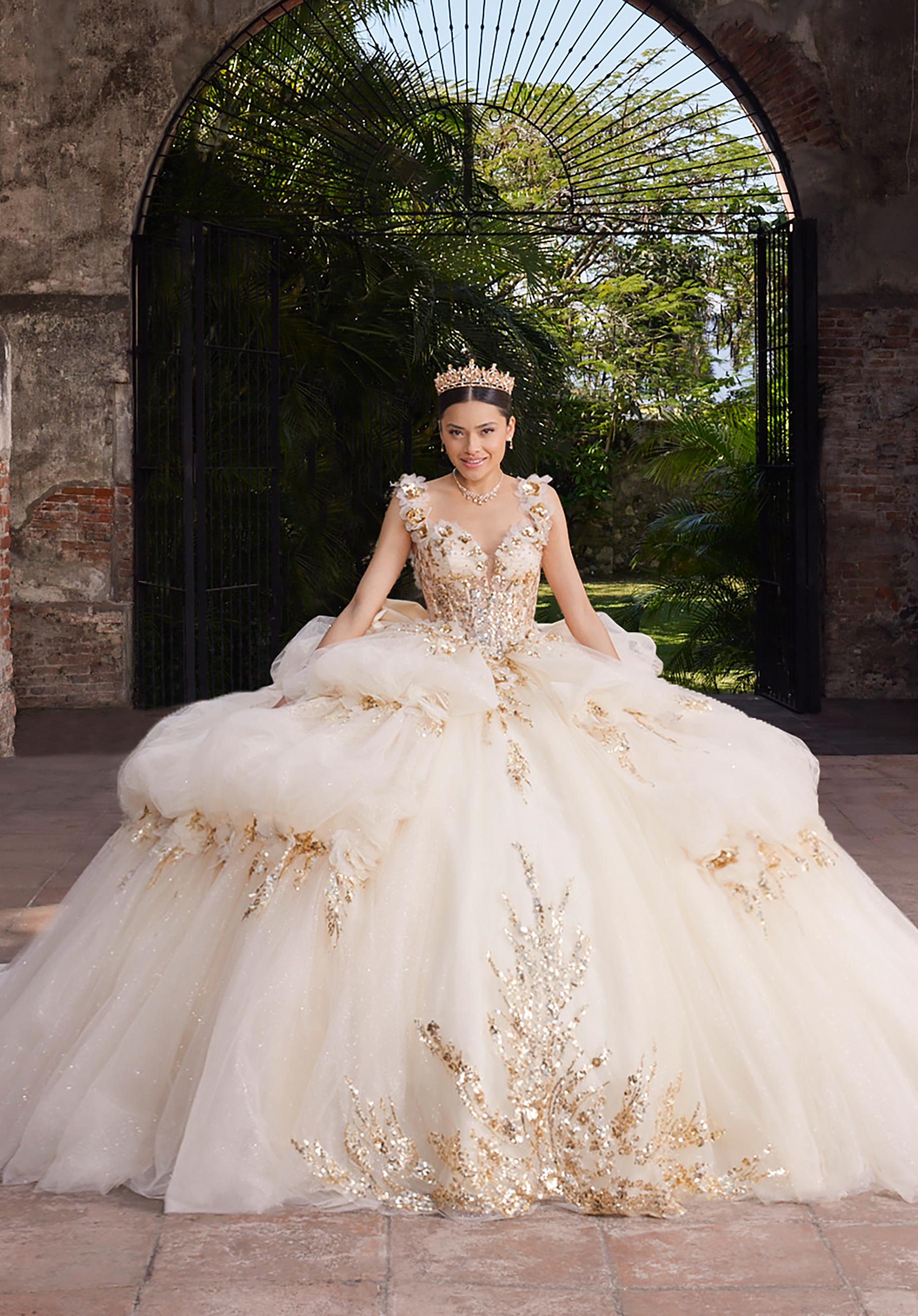 morilee-alaina-quincea-era-kleid-sweetheart-stufenrock-metallic image 4