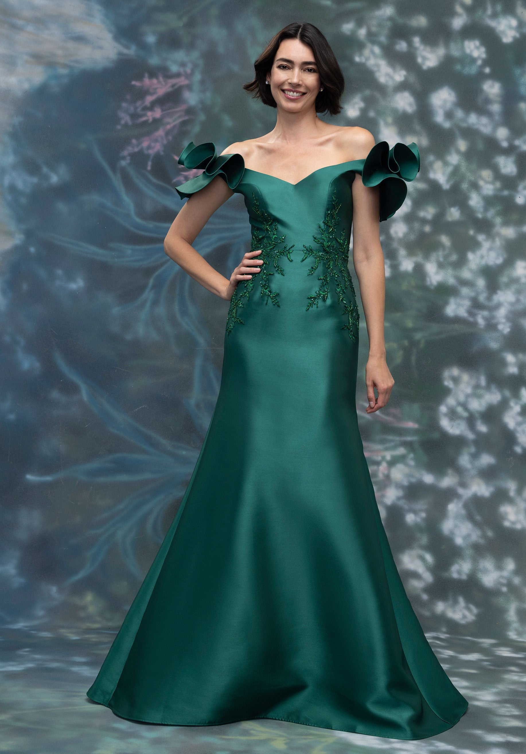 morilee-abendkleid-mikado-meerjungfrau-mit-r-schen-und-stickerei image 2