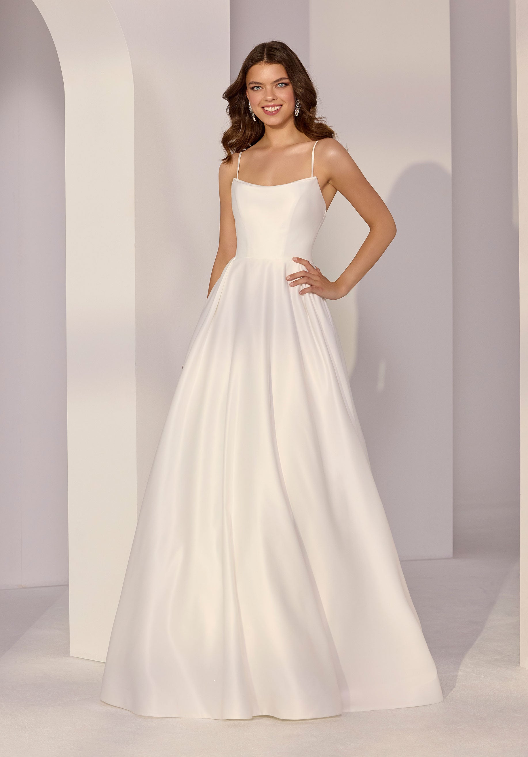 morilee-lamour-satin-partykleid-mit-taschen image 3