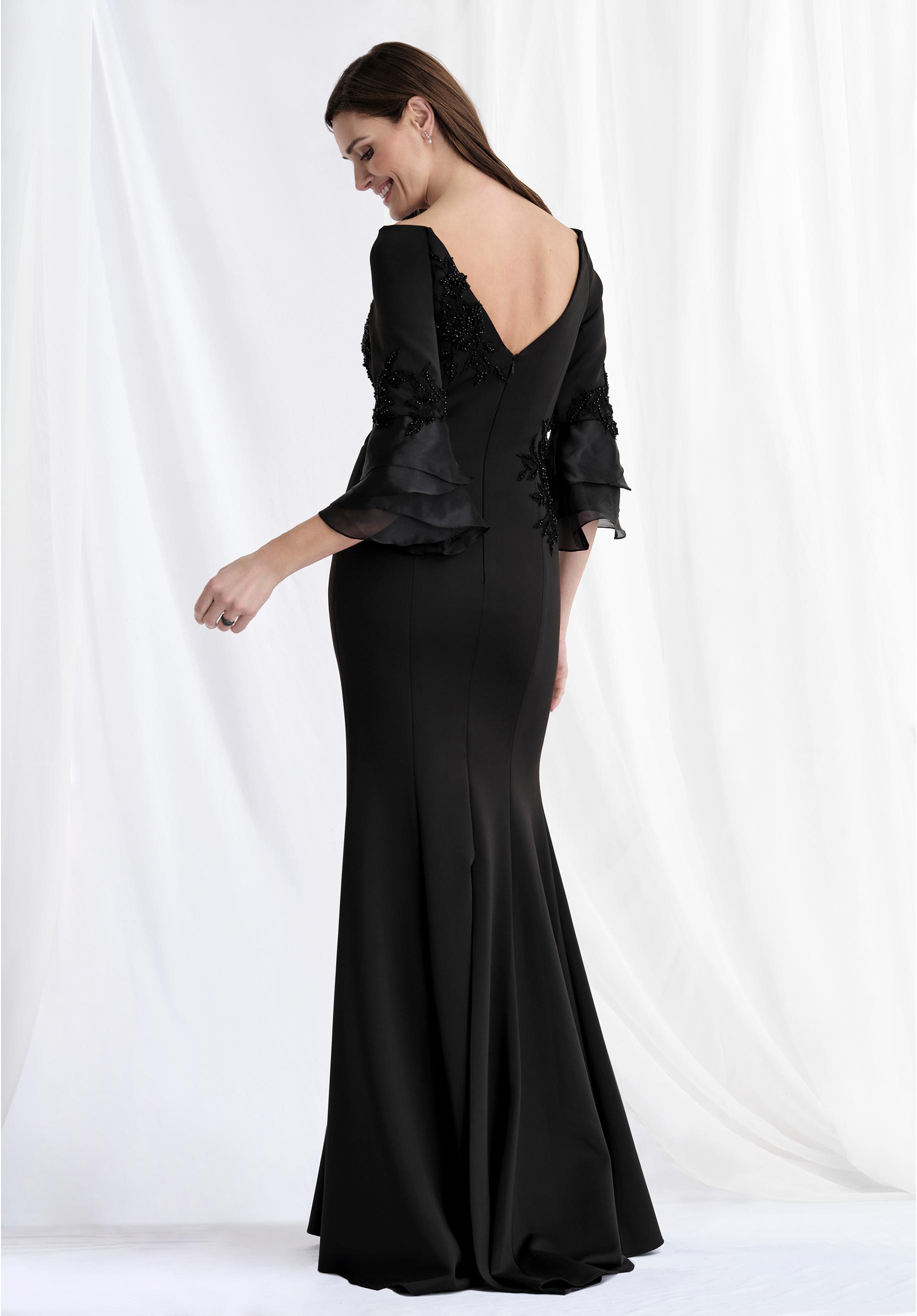 morilee-scuba-fit-flare-abendkleid-mit-r-schen-rmeln image 4