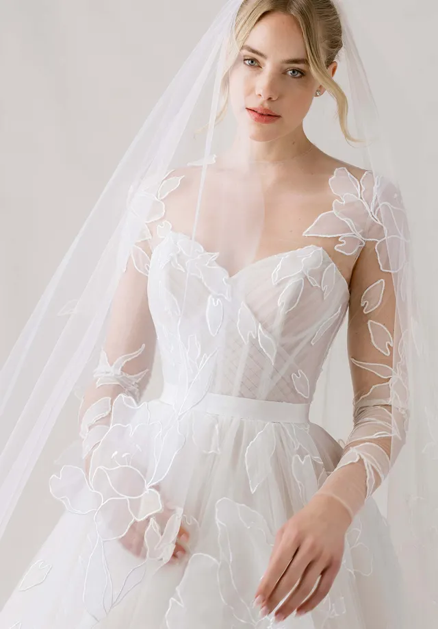 morilee-burnout-organza-t-ll-t-shirt-transparentes-braut-top image 1