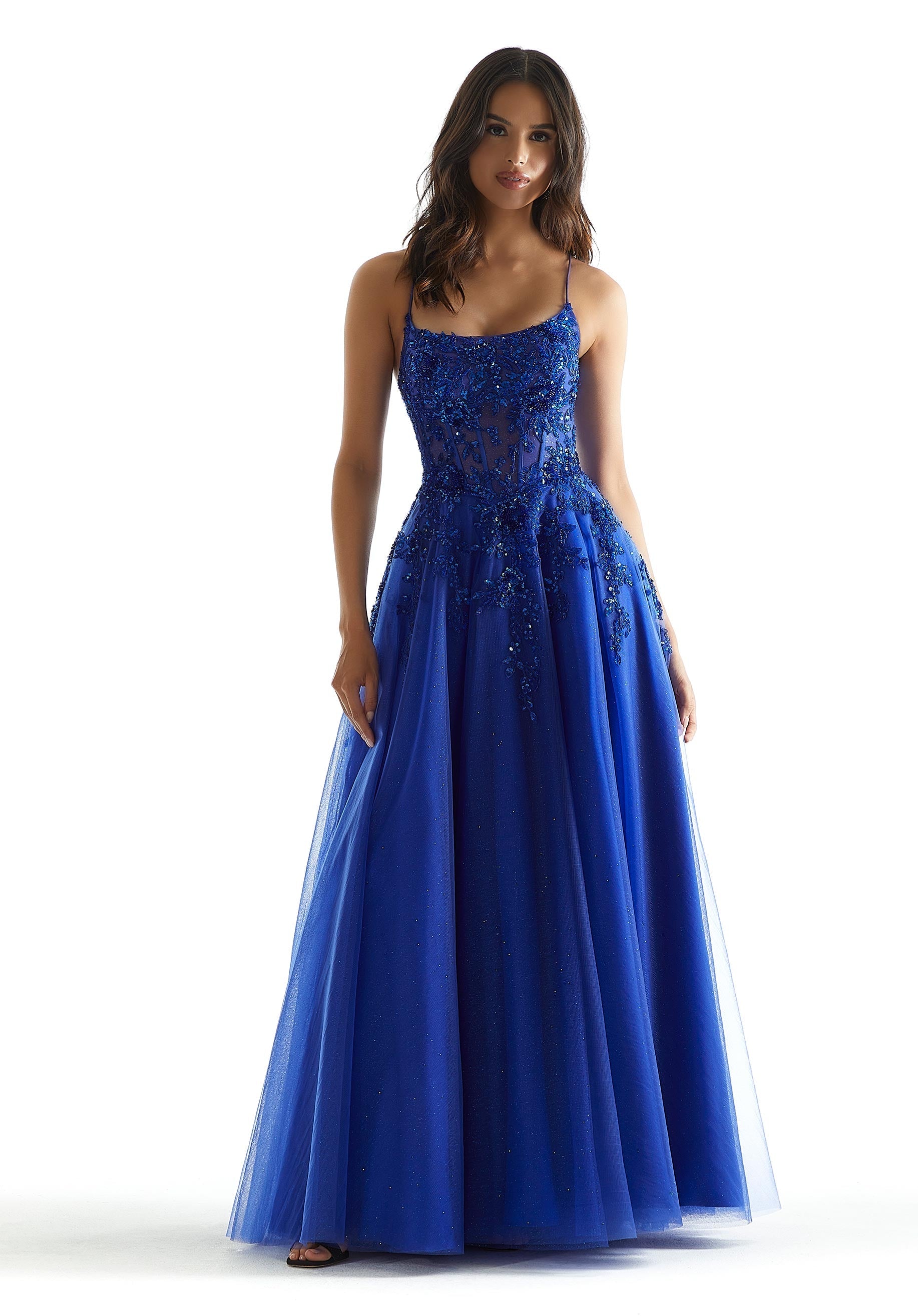 morilee-party-abendkleid-a-linie-spitze-scoop-neck image 2