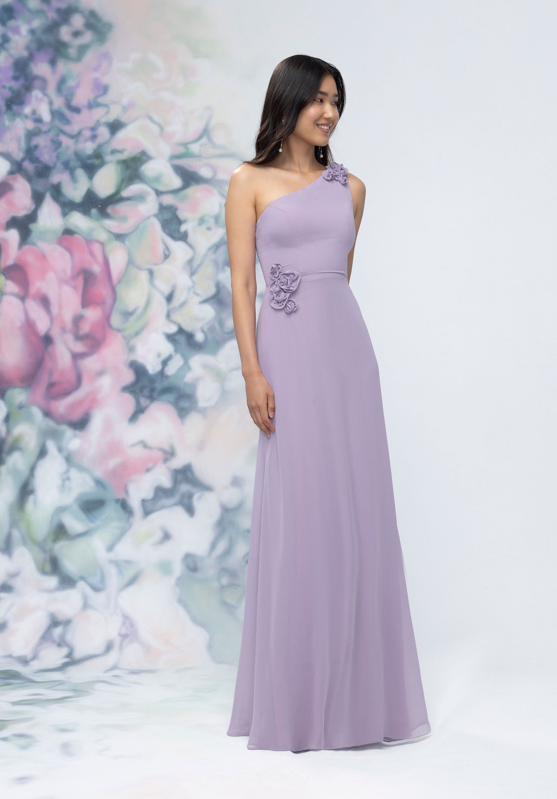 morilee-one-shoulder-chiffon-brautjungfernkleid-mit-3d-blumen image 3