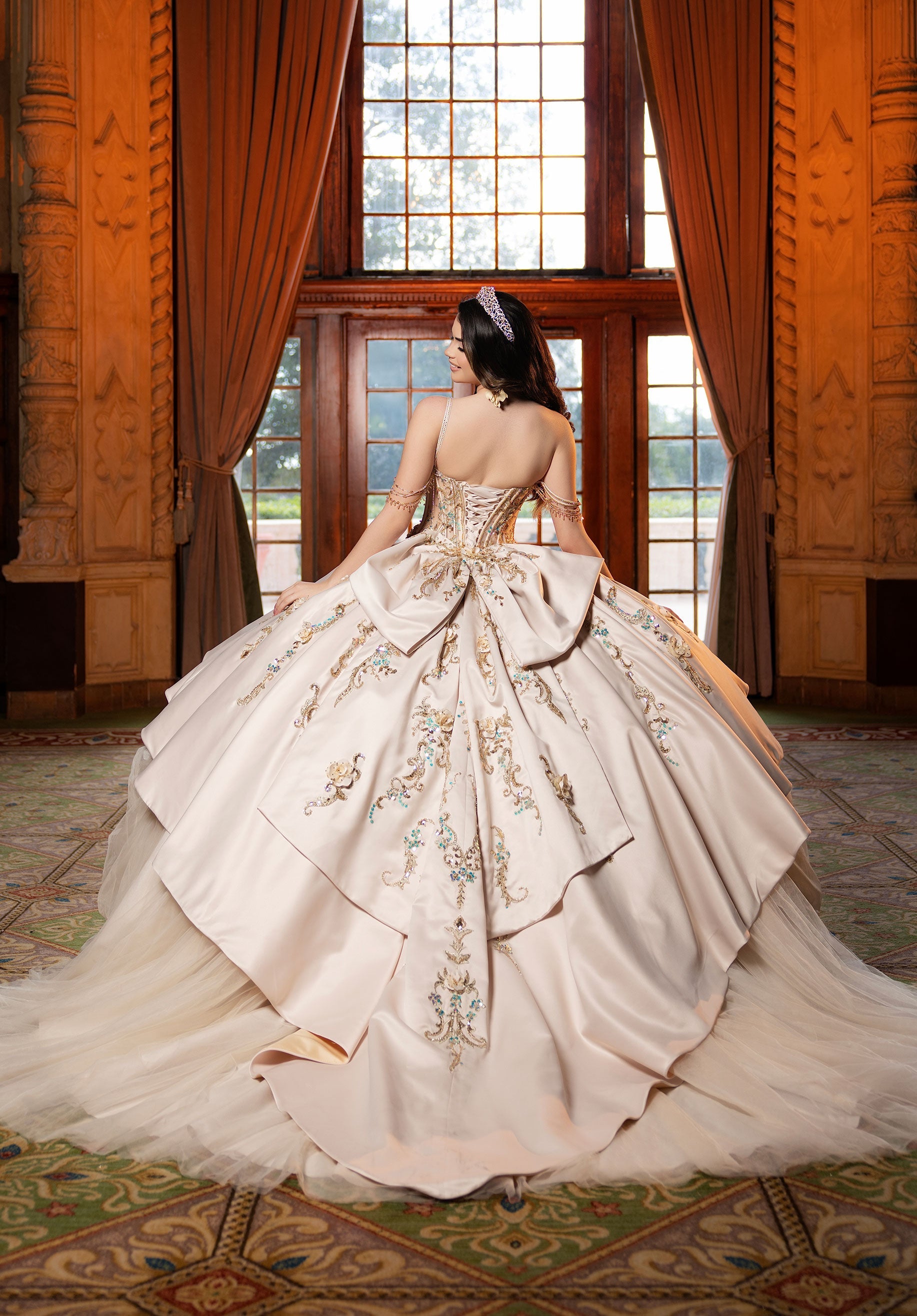 morilee-celina-quincea-era-kleid-3-teilig-mit-t-ll-ballrock image 8